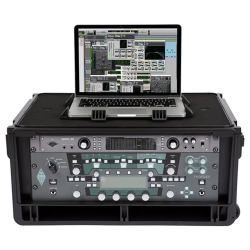 SKB Studio Flyer Rack Case 4U - Durable Mobile Studio Solution with Injection Molded Shell, TSA Locks, and Wheels for Musicians, DJs, and Producers - Securely Transport and Protect Your Gear