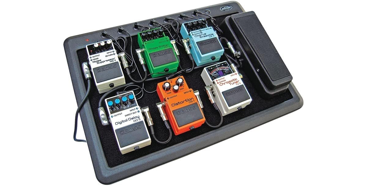 SKB Cases 1SKB-PS-8 Powered Pedalboard with 8 Built-In 9VDC Output Jacks and External Transformer