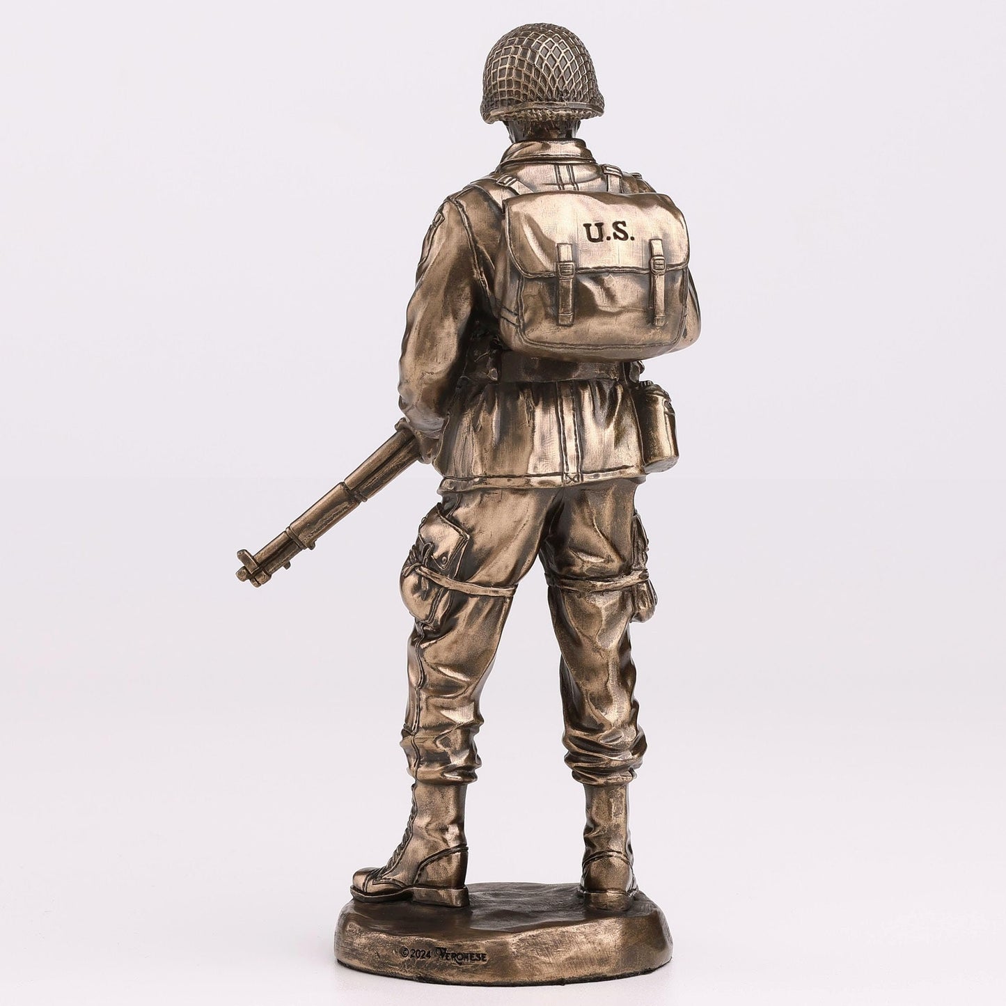 Veronese Design 5 3/4 Inch Honor and Courage US Army Cold Cast Resin Bronze Finish Military Sculpture