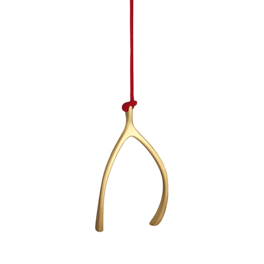 Waterford Christmas Wishbone Golden Ornament