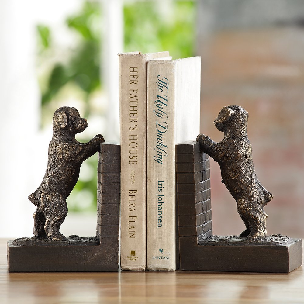 SPI Home Perky Peeking Puppy Bookends