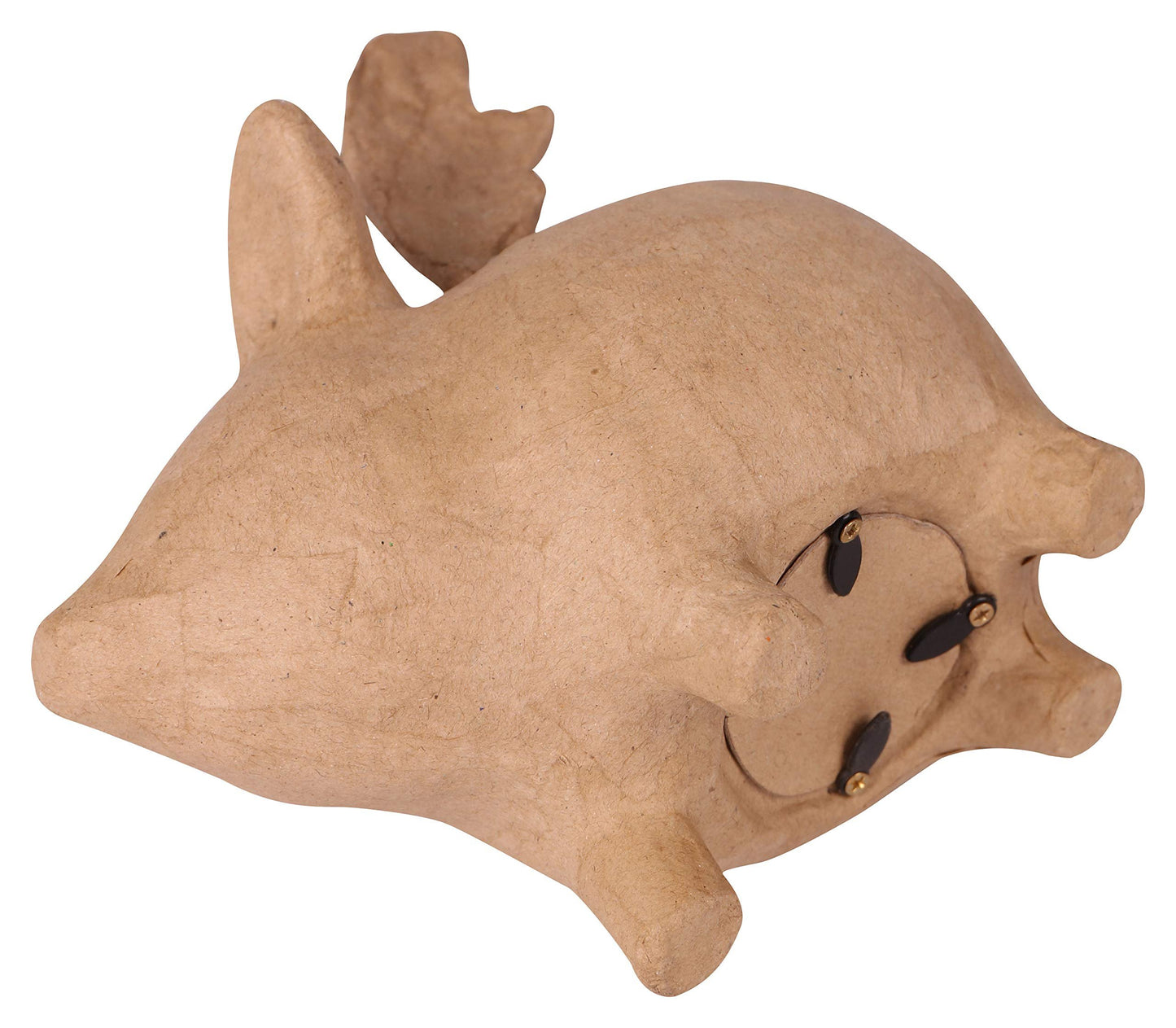 Décopatch - Ref AC842C - Flying Pig Money Box - Papier Maché Object to Decorate - 15.5 x 11 x 14cm - Decorate Papers & PaperPatch Glue, Glitter, Paints