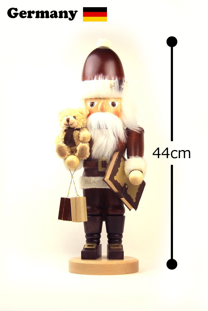 German Christmas Nutcracker Santa Claus Teddy natural colors - 44,0 cm / 17 inch - Christian Ulbricht