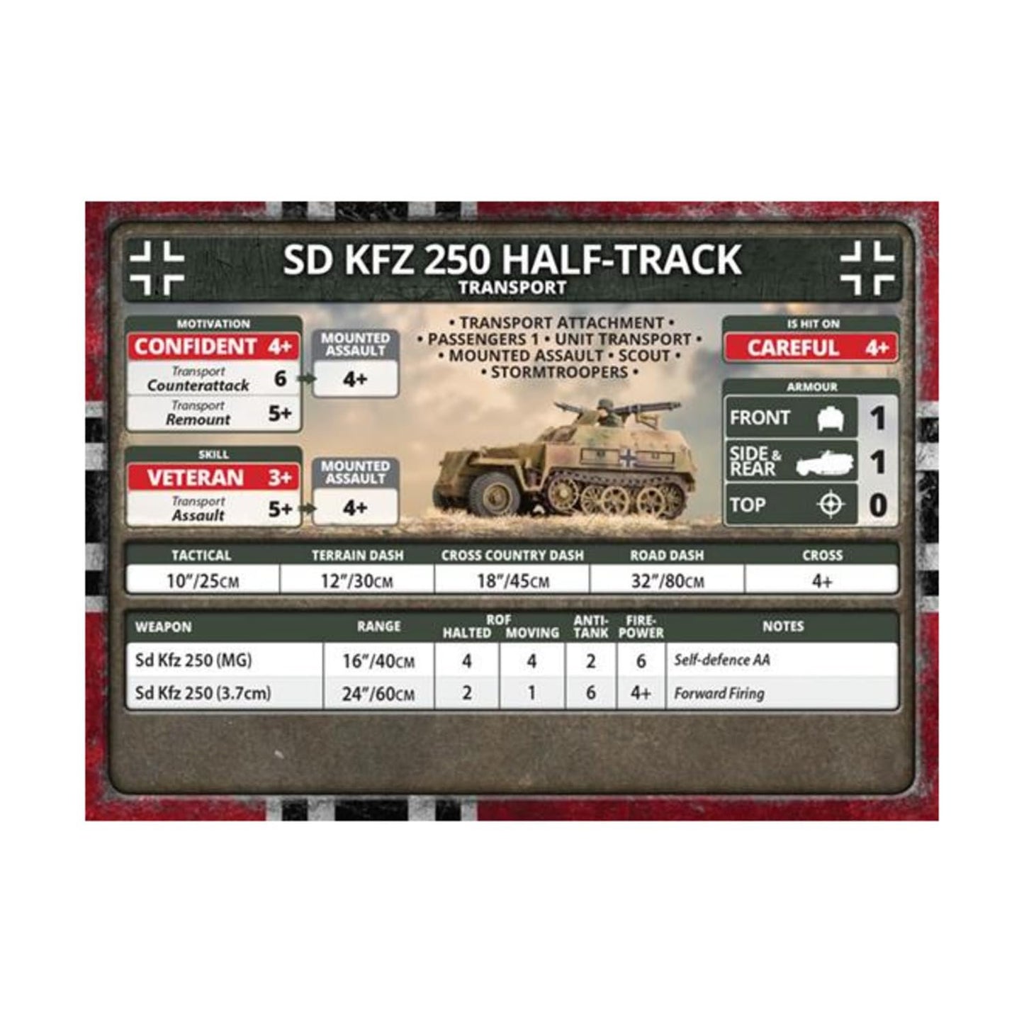 Flames of War: Late War: German: Sd Kfz 250 Half-Track Transport (GBX129)