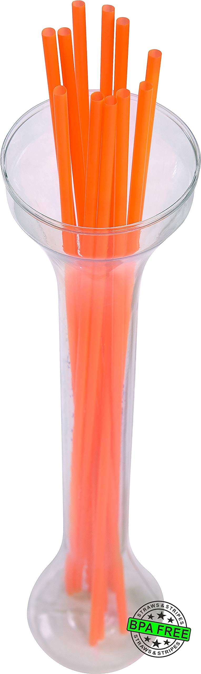 Made in USA Pack of 250 Unwrapped Plastic Drinking Straws