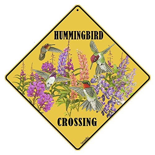 CROSSWALKS Western Hummers Crossing 12" X 12" Aluminum Sign (X305)