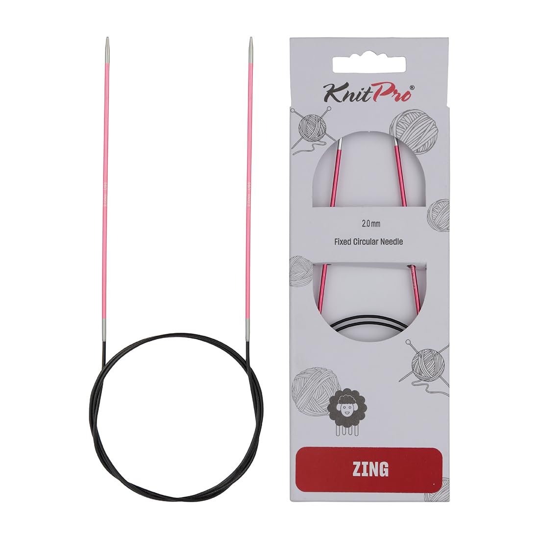 KnitPro Zing Fixed Circular Needles 16" (40cm)