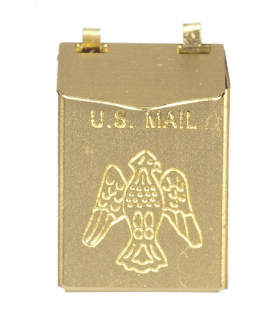 Aztec Imports, Inc. Dollhouse Miniature 1:12 Scale Brass Mailbox #S8519