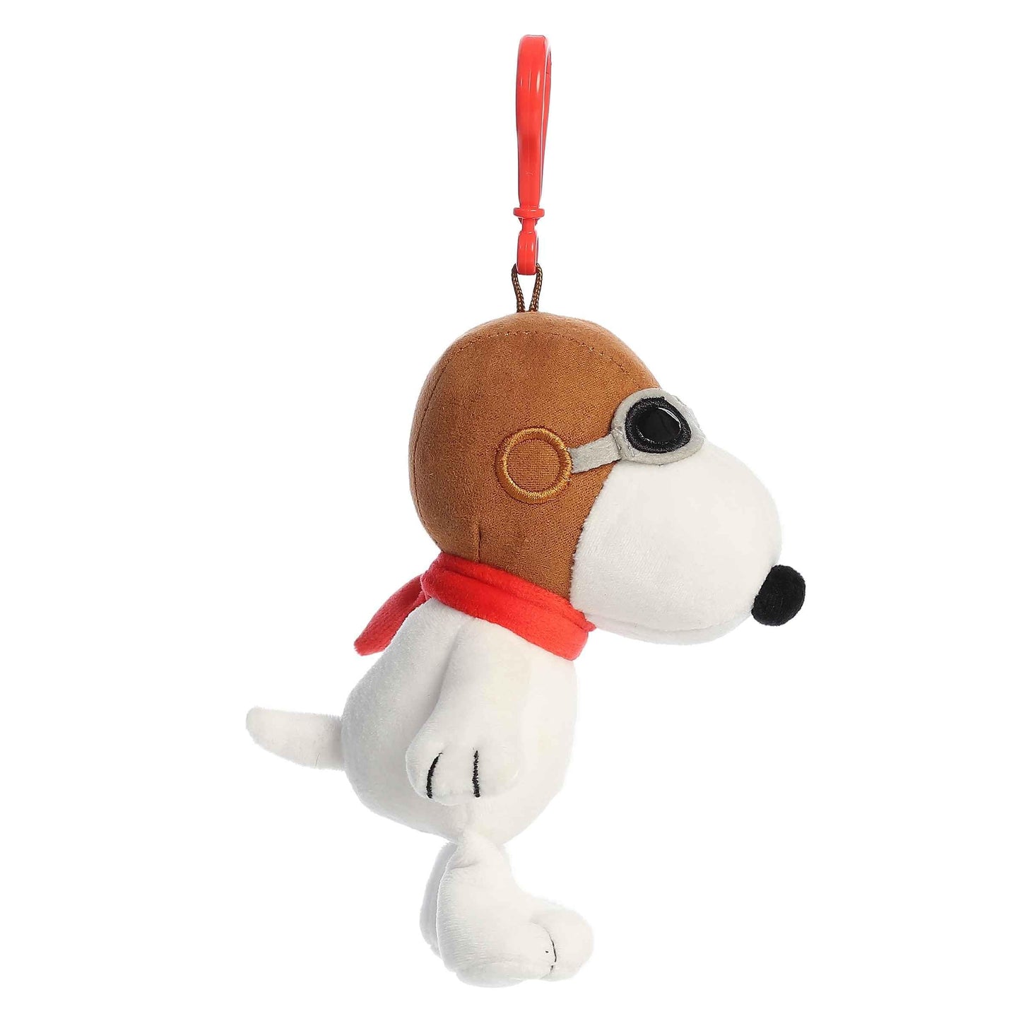 Aurora® Adorable Peanuts® Flying Ace Clip-On Stuffed Animal - Officially Licensed Toys for All Snoopy Fans - Nostalgic Gift for Adults and Birthday Celebrations - White 5 Inches
