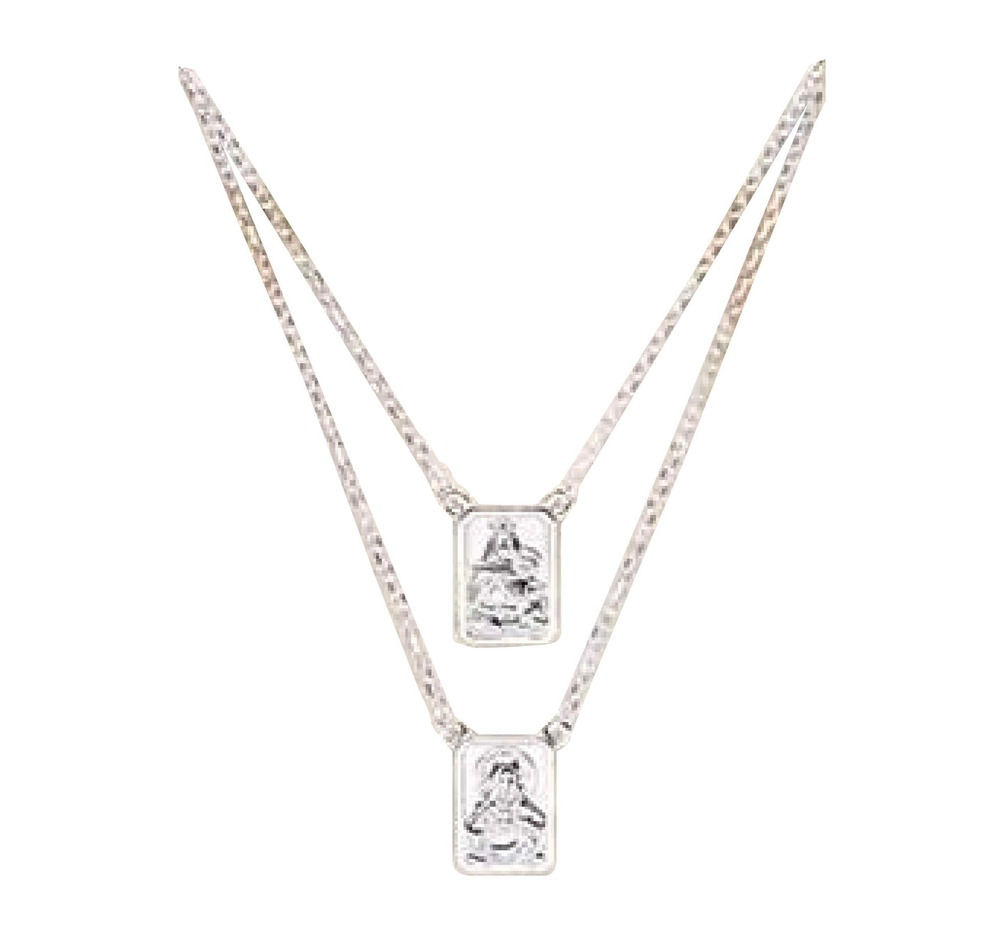 Roman Sterling Silver Infinity Scapular Necklace