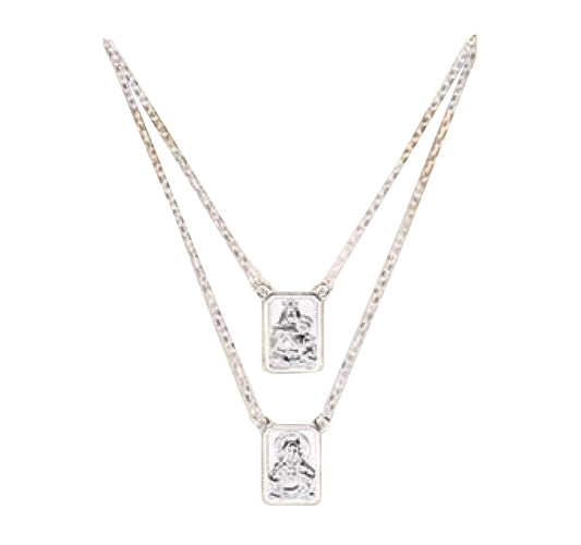 Roman Sterling Silver Infinity Scapular Necklace
