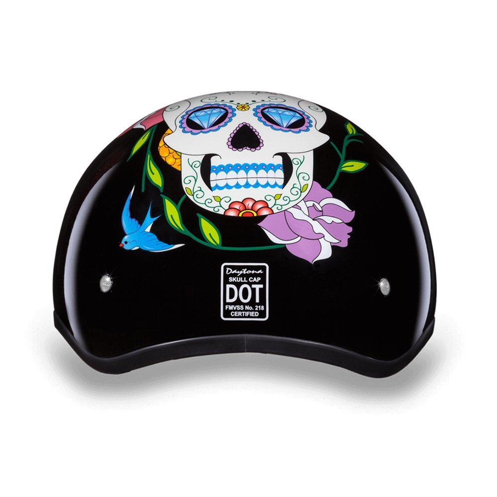 Daytona Helmets Half Skull Cap Motorcycle Helmet – DOT Approved [Graphics]…