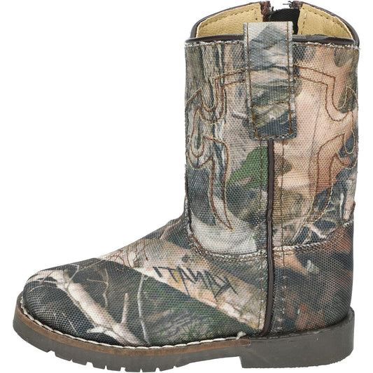 Smoky Mountain Toddler-Boys' Autry Western Boot Broad Square Toe - 2075T 3 D Brown/Pink