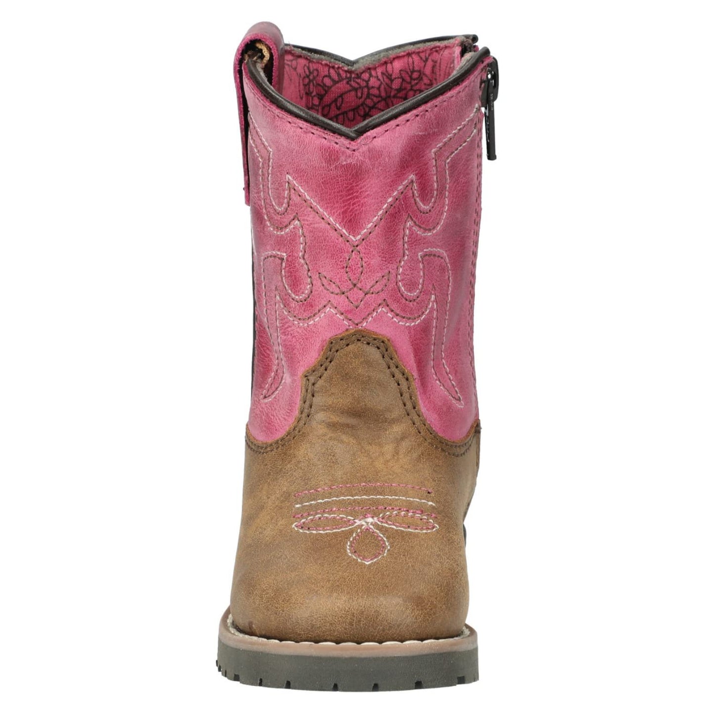 Smoky Mountain Women's Mesa Square Toe Pull On Brown Oil Distressed/Navy Crackle Boots