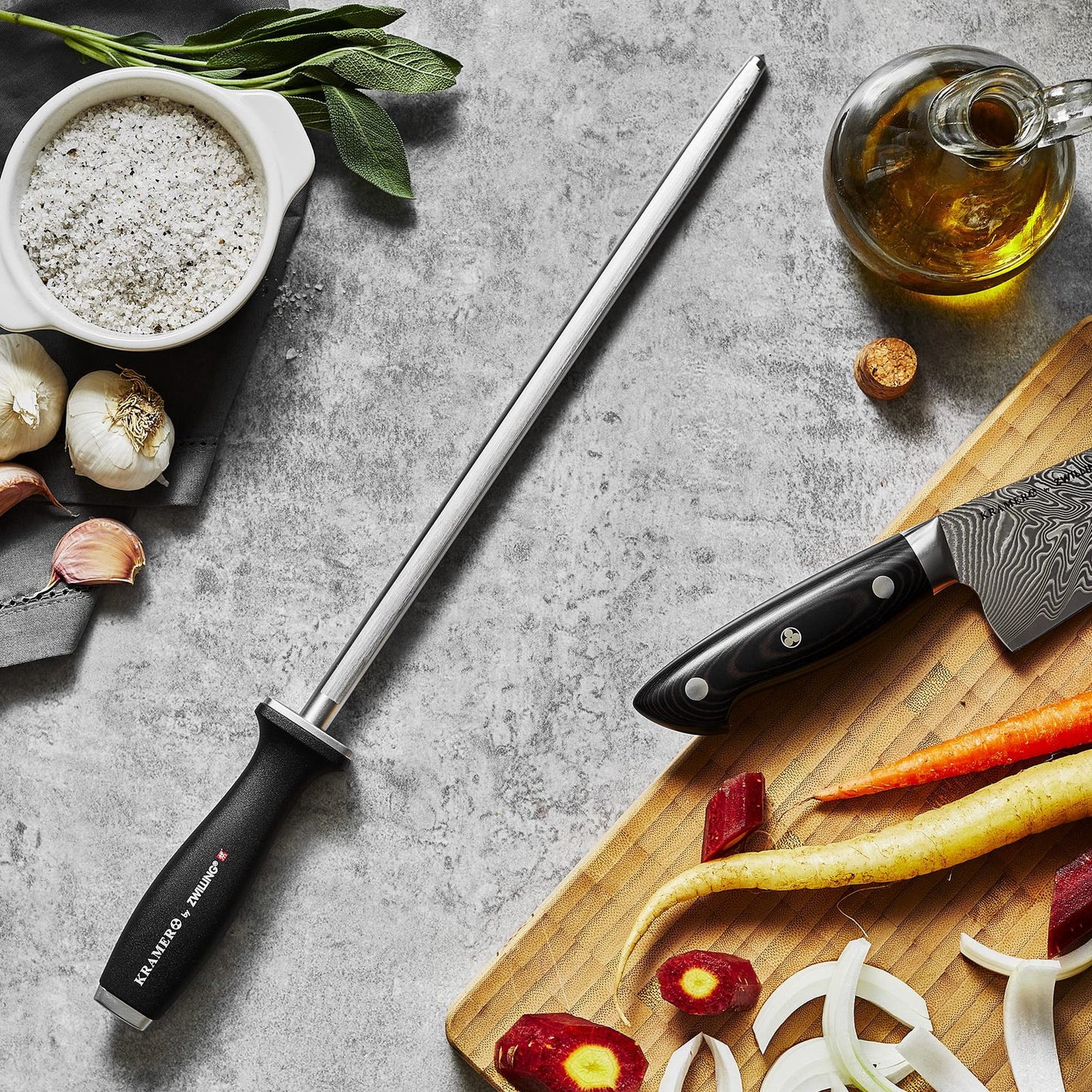 KRAMER by ZWILLING 12-inch Double Cut Honing Steel