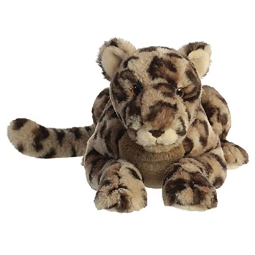 Aurora® Exquisite Luxe Boutique™ JIRA Jaguar™ Stuffed Animal - Luxurious Elegance - Sensory Delight - Brown 20 Inches