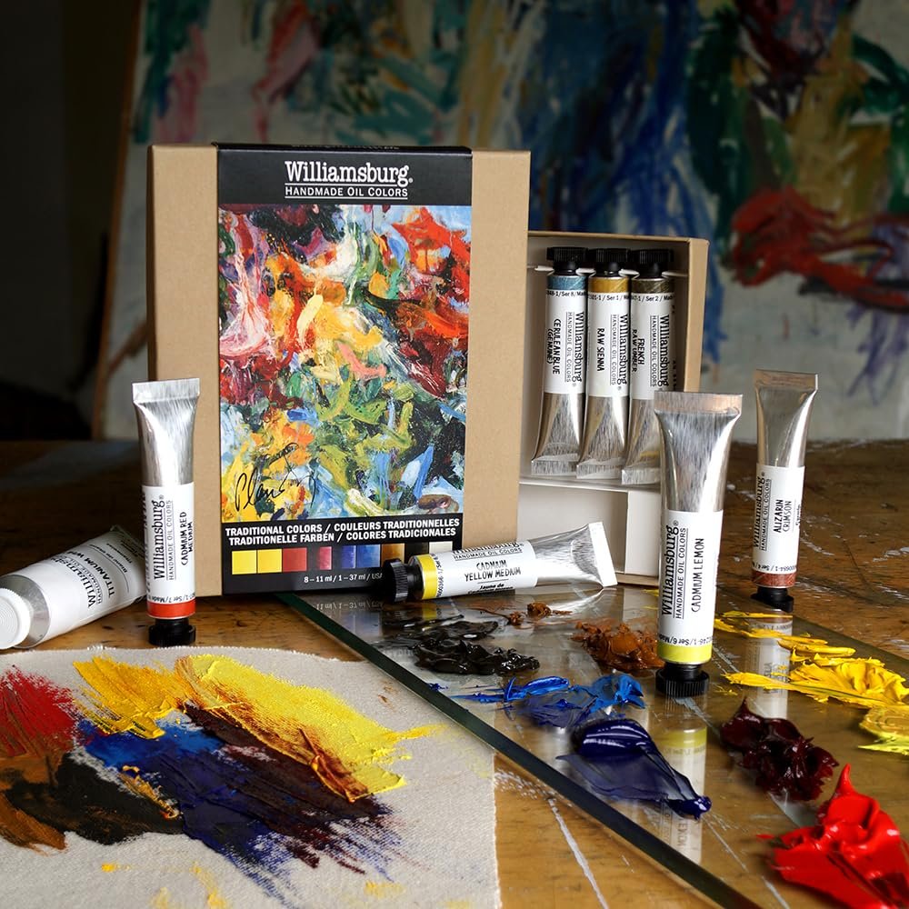 Williamsburg Artist Oil Colors by GOLDEN, Black, Gray and White, Professional Oil Paint