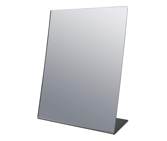 Marketing Holders Acrylic Easel Mirror 9" x 12" Slant Back Lightweight Plexiglass Countertop Stand Perfect for Professional and Home Use Makeup or Hair Styling