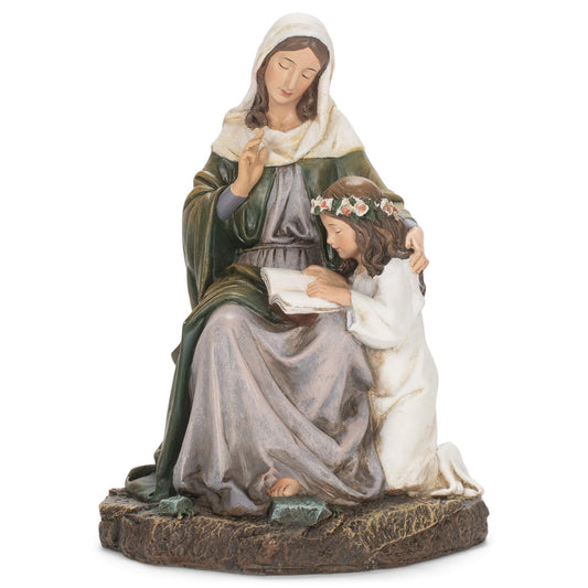 Joseph's Studio by Roman – 7" St. Anne Figurine, Religious Home Décor Statue, Devotional Gift for Prayer & Inspiration