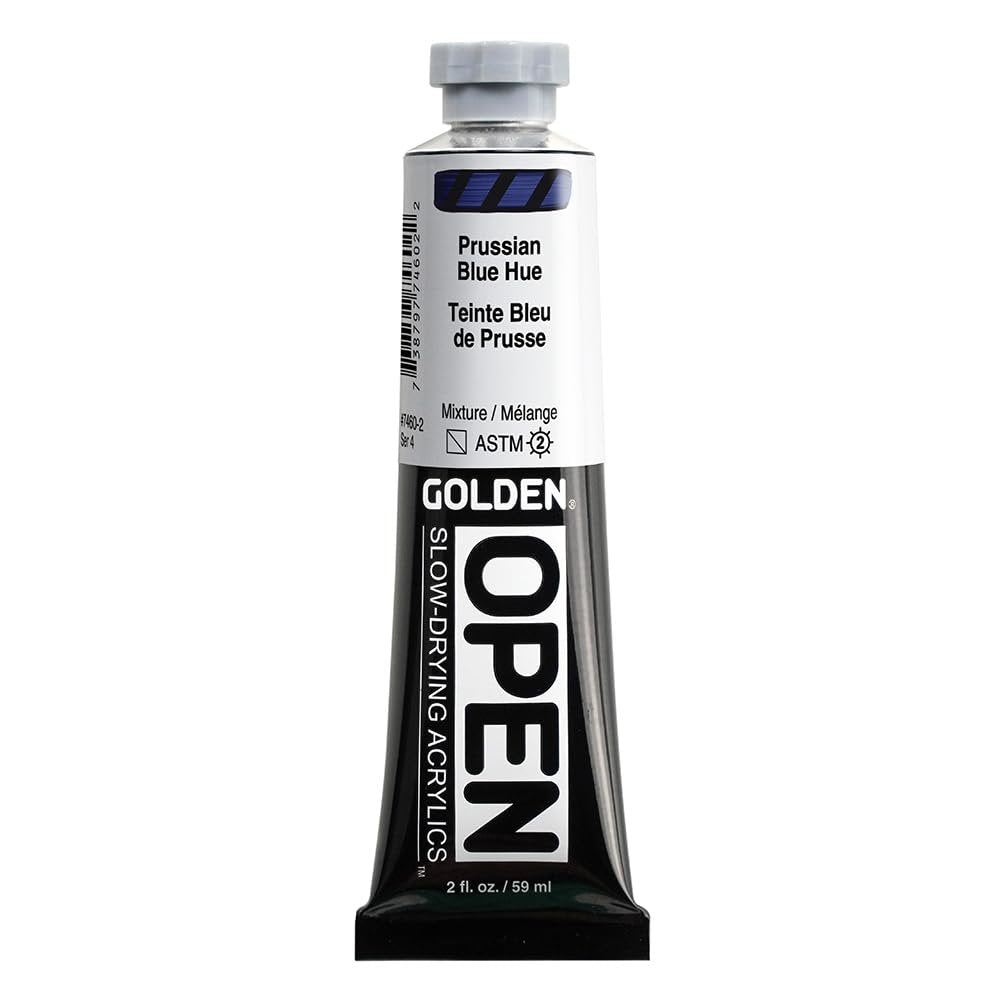 OPEN Slow-Drying Acrylics by GOLDEN, Violet and Blue, Professional Acrylic Paint
