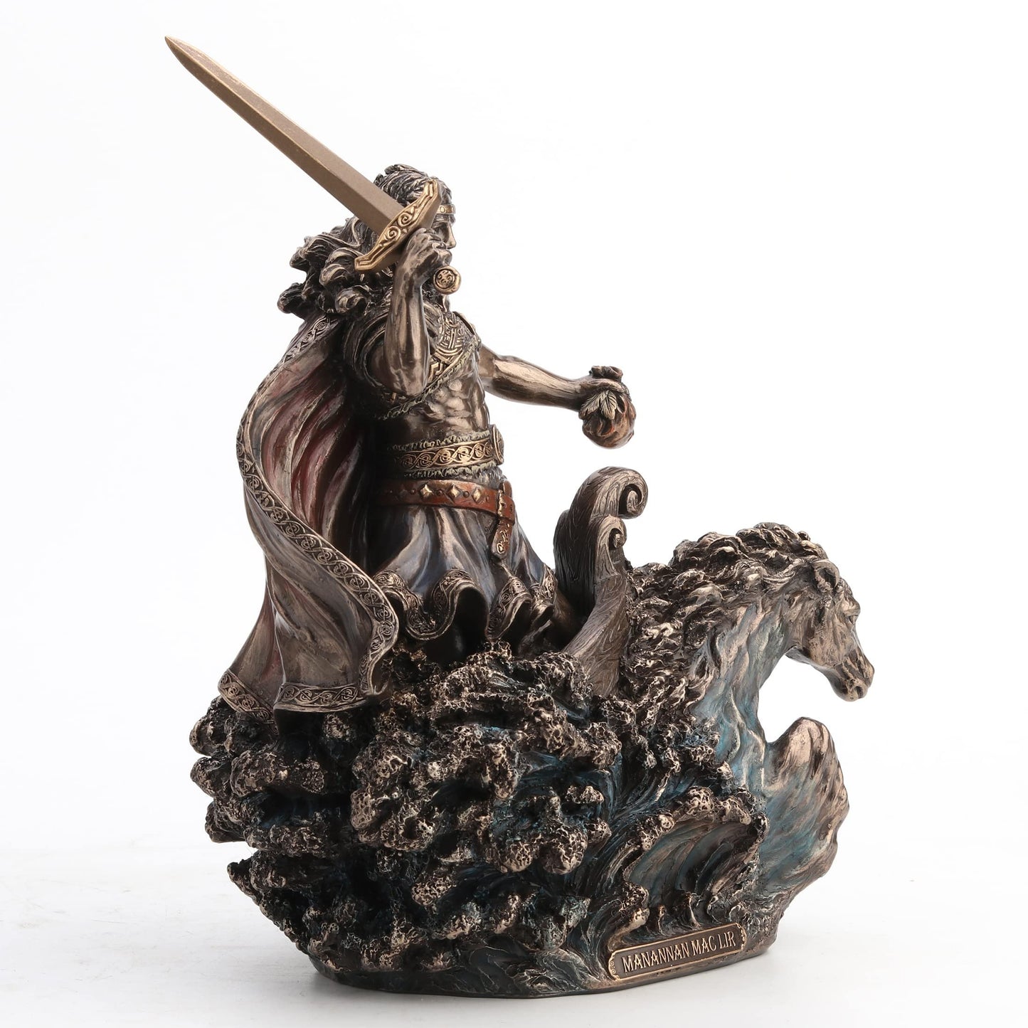 Veronese Design 9 1/2 Inch Manannan Mac Lir Irish God of The Sea Cold Cast Resin Statue Bronze Finish