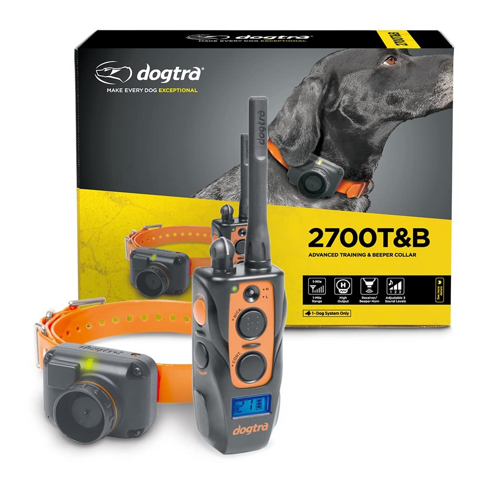 Dogtra 2700T&B Series Long Range 1-Mile Training & Beeper Remote Dog Training E-Collar for Upland Gun Dogs