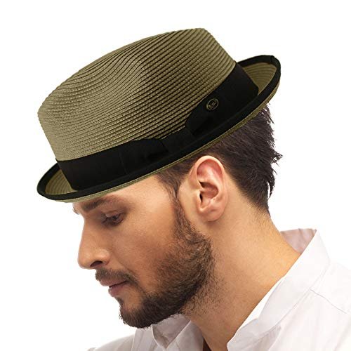Epoch Men's Classy Travel Crushable 2tone Derby Fedora Upturn Curl Brim Hat