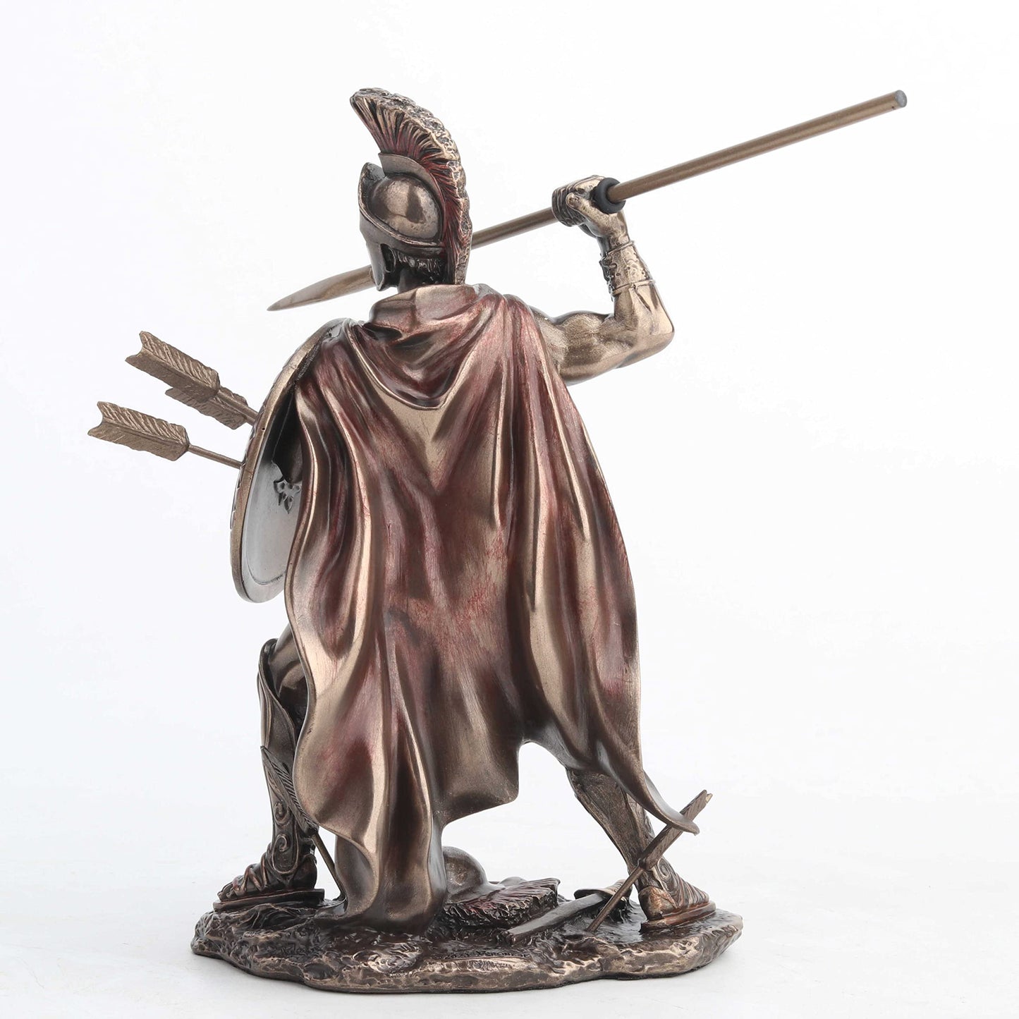 Veronese Design 6 1/8 Inch Spartan King Leonidas Spear and Shield Cold Cast Resin Bronze Finish Sculpture