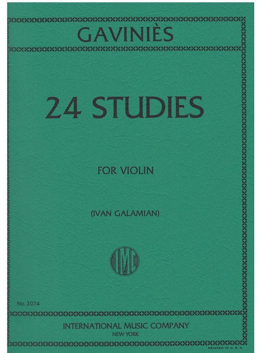 Gavinies, Pierre - 24 Studies - Violin solo - edited by Ivan Galamian - International Edition