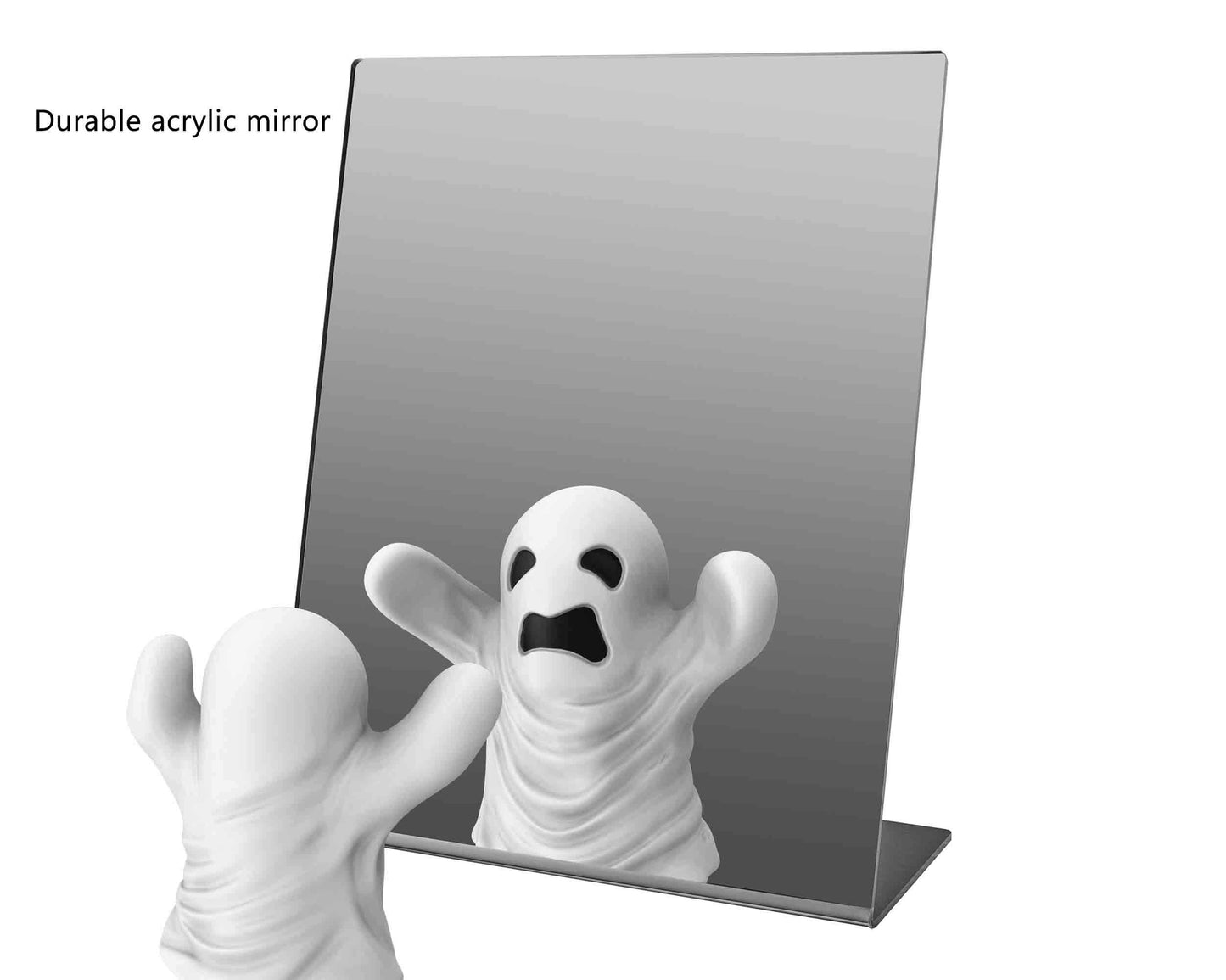 Marketing Holders Acrylic Mirror 8” x 10” Counter Top Slanted Back L Shape Vertical Easel Mirrors No Assembly Jewelry Shop Hair Salon Piercing Kiosk Perfect Travel Locker or Desk Makeup Mirrors