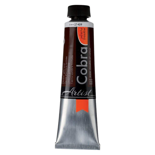 Rembrandt/Talens Cobra Water-Mixable Oil Color 150 ml Tube - Burnt Umber