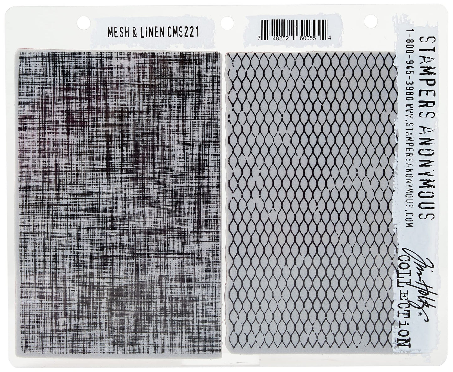'Stampers Anonymous_AGW ''Dots and Floral'' Cling Mounted Stamp, Grey'