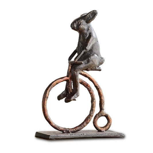 SPI Rabbit on Antique Bicycle Desktop Decor