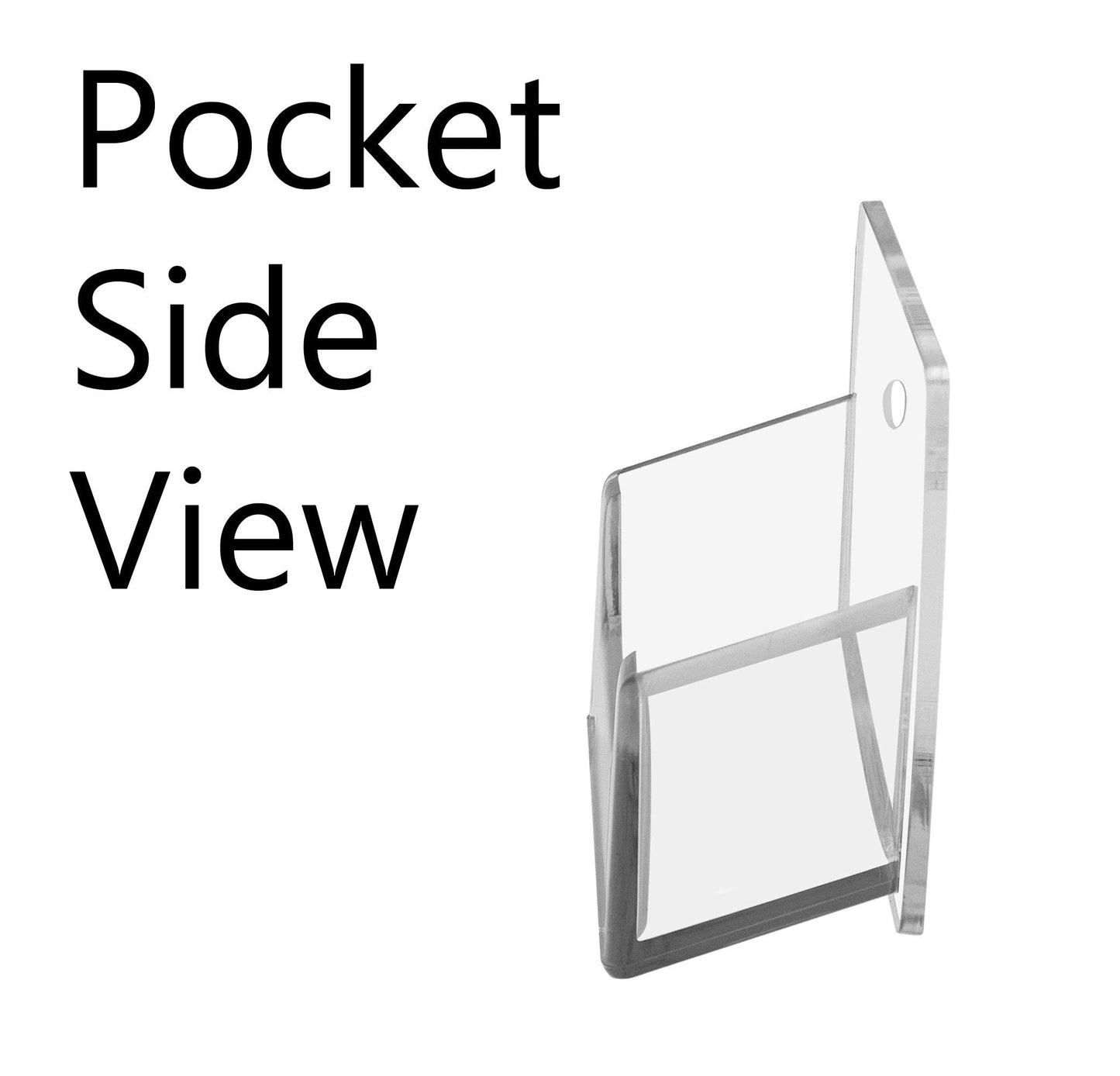 Marketing Holders Wall Business Card Holder with Hanging Hardware for 3.5" x 2" Gift or Appointment Cards Schools Bookstores Travel Centers Laundromats 12 Pocket Clear Acrylic One Piece Durable