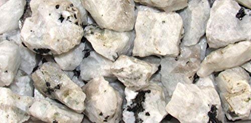 Zentron Crystal Collection Rough Rainbow Moonstone - Large 1" Pieces in Velvet Bag