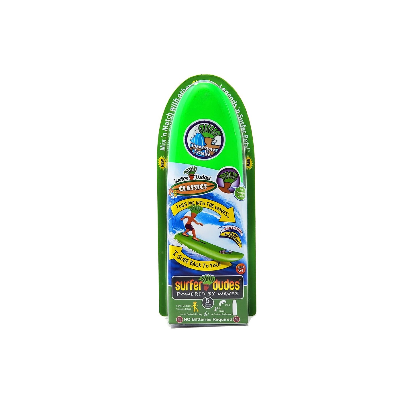 Surfer Dudes Classics Wave Powered Mini-Surfer and Surfboard Toy