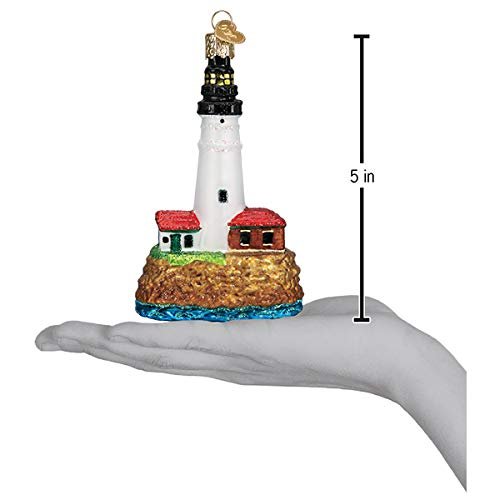 Old World Christmas Portland Head Lighthouse Glass Ornament Free Box 20117 New