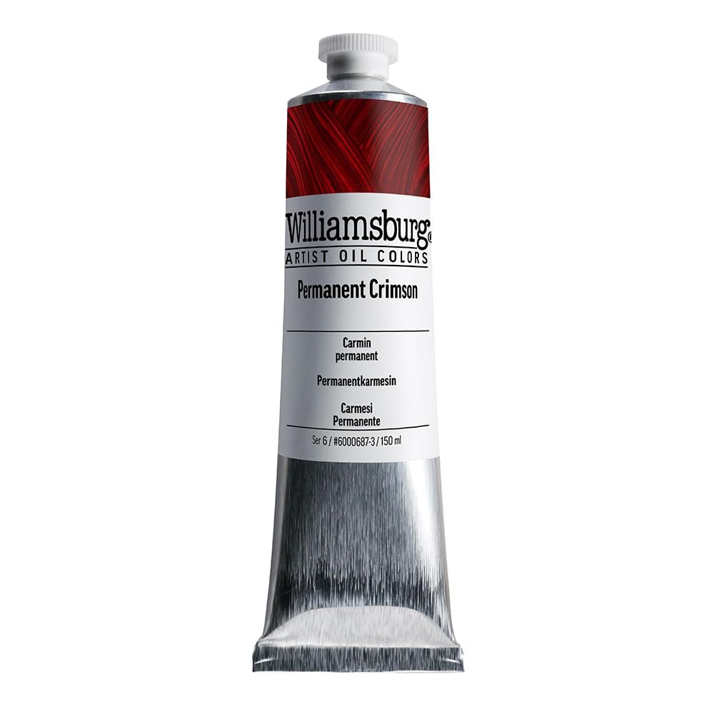 Williamsburg Artist Oil Colors by GOLDEN, Cadmium Red Vermilion, 150 ml tube, Professional Oil Paint, Opaque