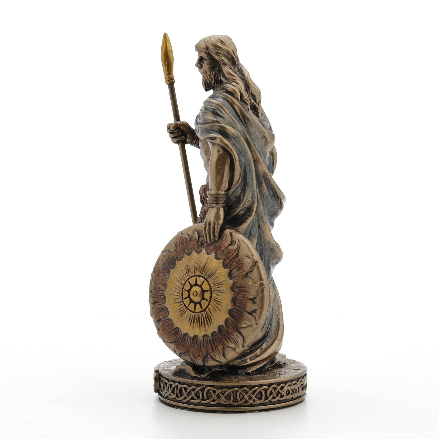Veronese Design 3 3/8 Inch Baldur The Norse God of Sun Hand Painted Bronze Finish Polyresin Miniature Figurine