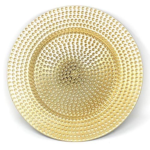allgala Heavy Quality Round Charger Plates - Elegant Gold Chargers for Dinner Plates