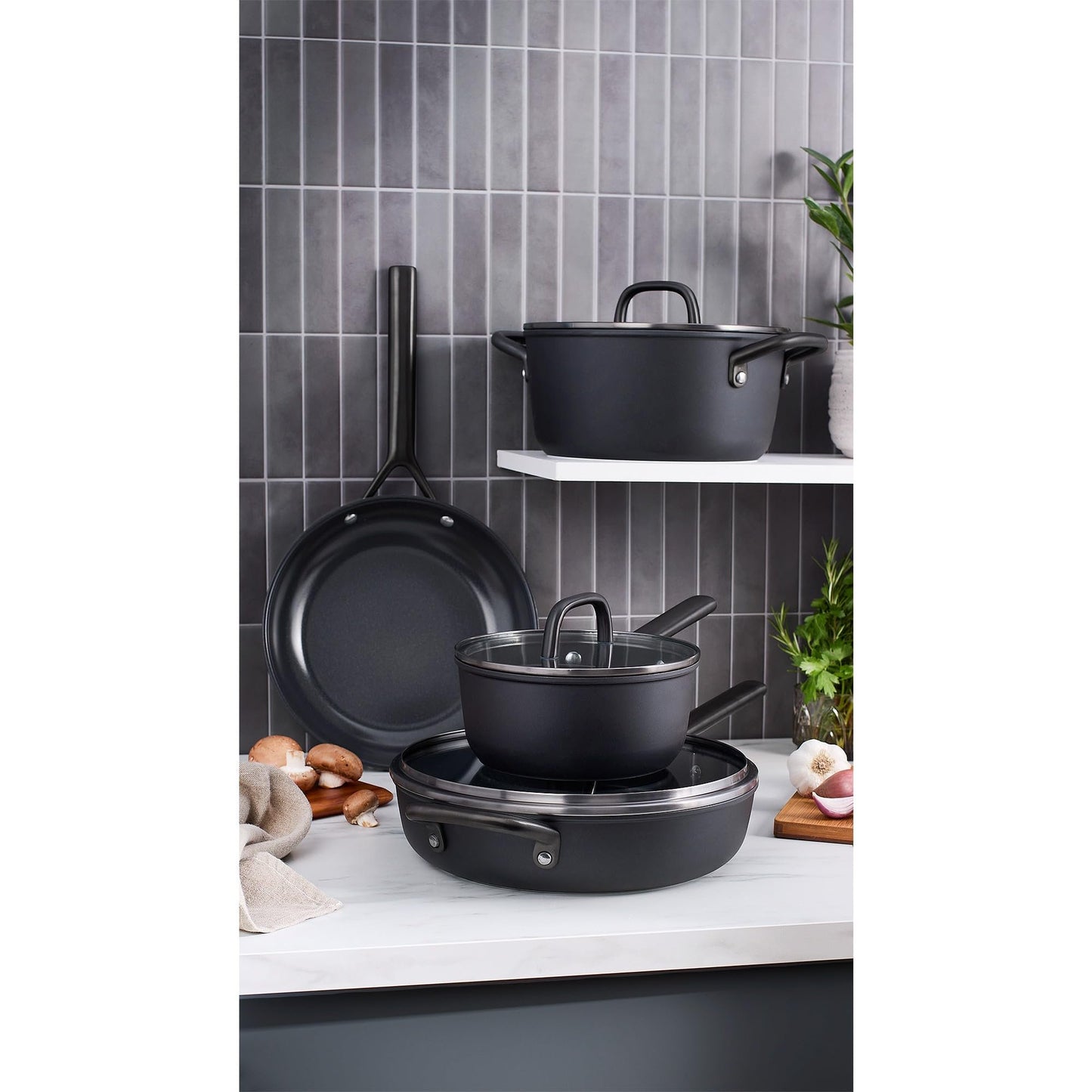 ZWILLING Milano 7-pc Aluminum Ceramic Nonstick Cookware Set