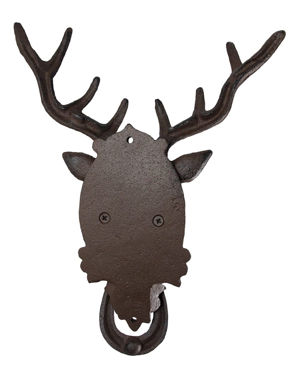Antiqued Finish 8 Point Buck Deer Door Knocker