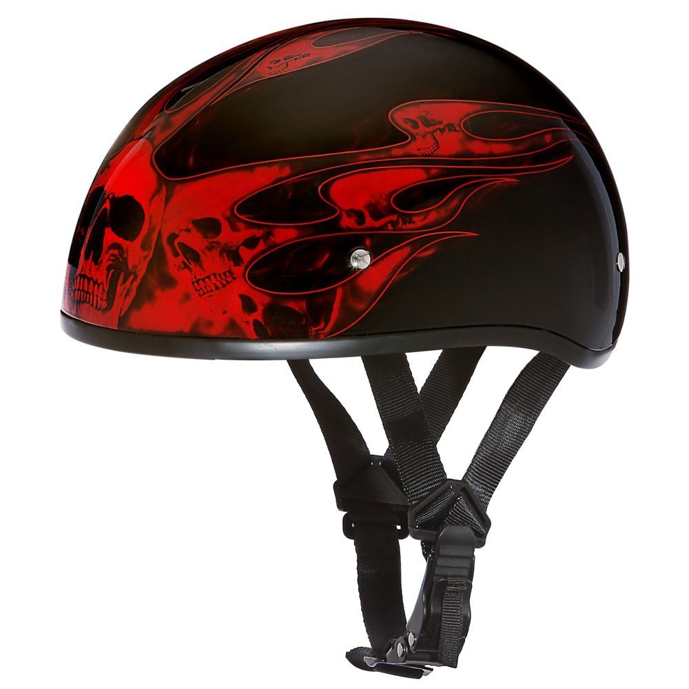 Daytona Helmets Half Skull Cap Motorcycle Helmet – DOT Approved [Graphics]…