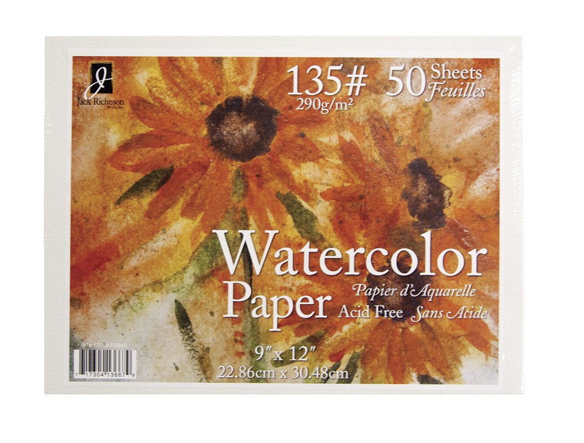 Jack Richeson 50 Pack 9" X 12" 135# Watercolor Paper
