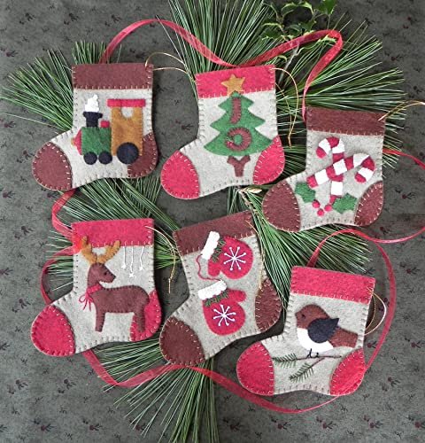 Warm Feet Kit and Pattern | Christmas Ornament Craft Kit | DIY Christmas Ornament Kit by Rachel's of Greenfield