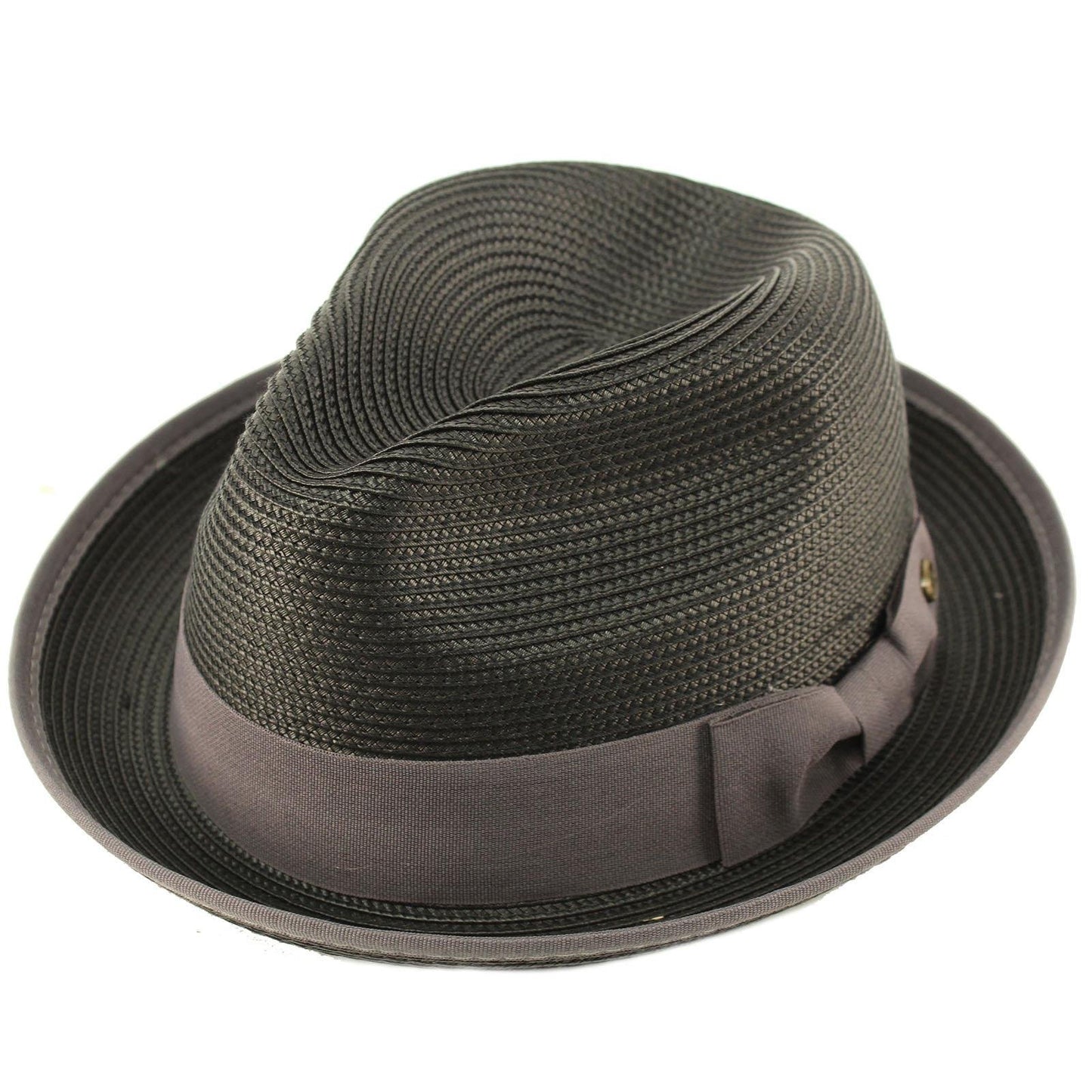 Epoch Men's Classy Travel Crushable 2tone Derby Fedora Upturn Curl Brim Hat