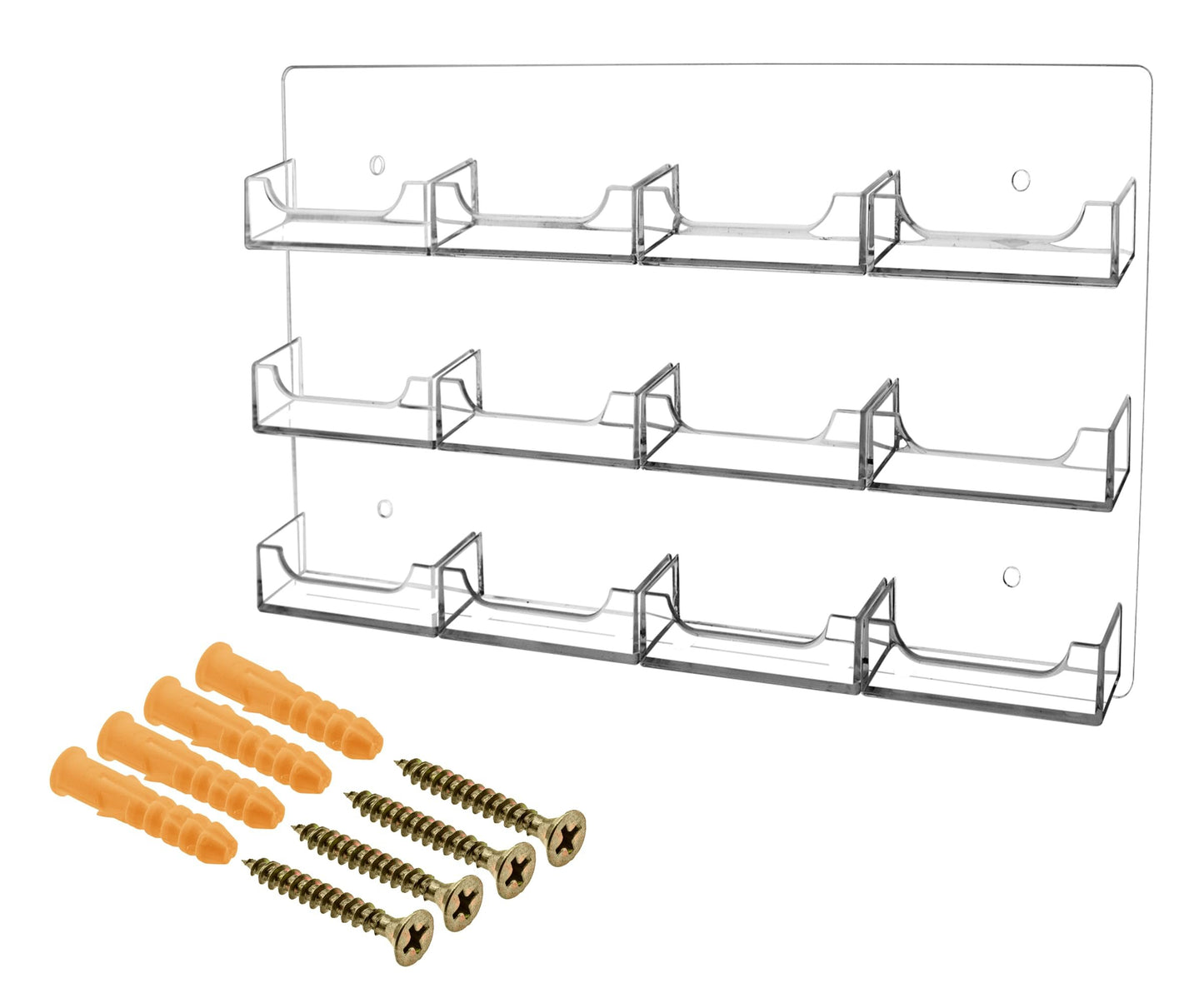 Marketing Holders Multi Pocket Premium Business Card Holder Acrylic Horizontal Wall Mount