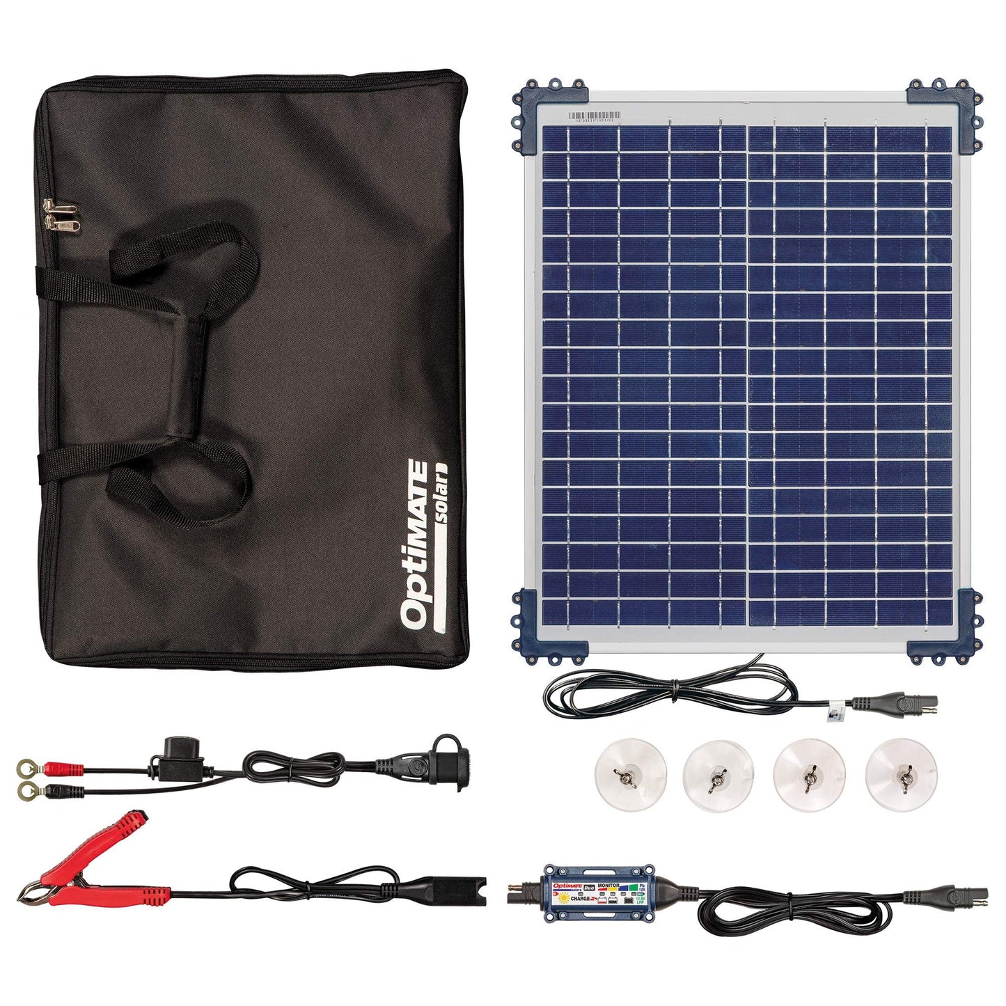 Optimate Solar Duo 40W, TM522-D4, 6-Step 12V / 12.8V 3.3A Weatherproof Solar Battery Saving Charger & maintainer