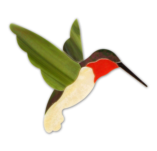 Delphi Glass Green Hummingbird Premium Pre-Cut Kit