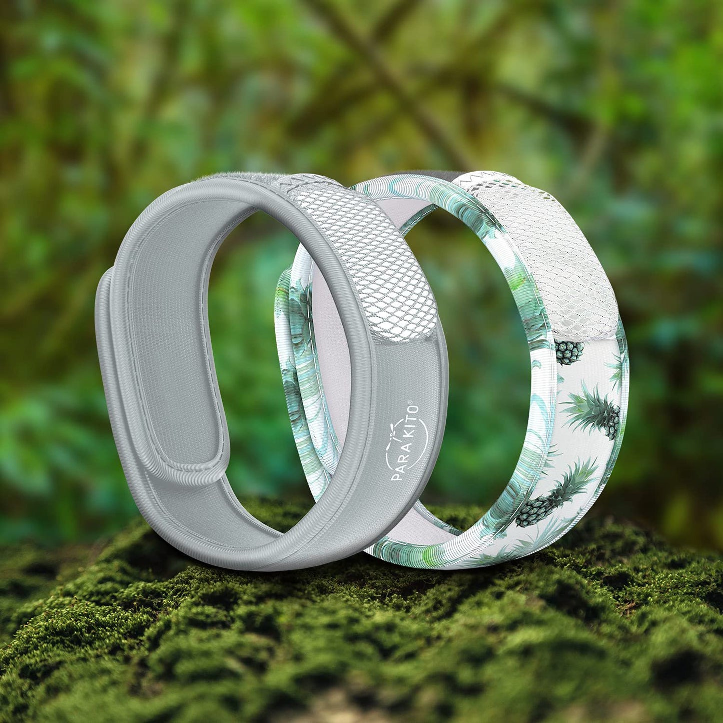PARA'KITO Mosquito Repellent Bracelets + Refill Pellets Bundle | w/Peppermint Oil, Essential Oils | Hiking & Camping Accessories | Paraben Free, DEET Free - 2 Wristbands & 2 Refills